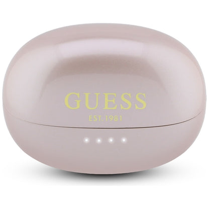 Handsfree Bluetooth Guess Metallic Finish Electroplated Parts Classic, TWS, Pink
