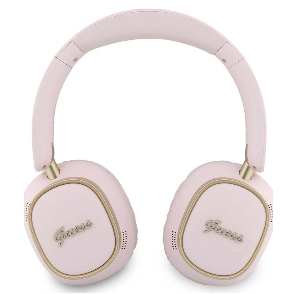 Handsfree Bluetooth Guess Rectangle Metal Script, A2DP, Pink