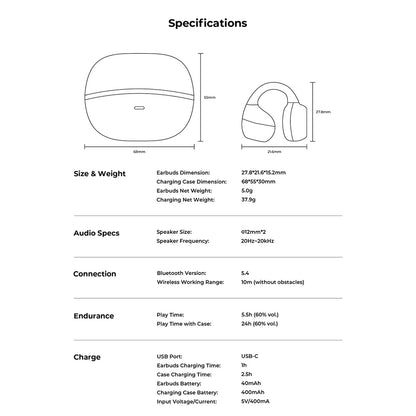 HAVIT OWS916 Bluetooth Handsfree, TWS, Black