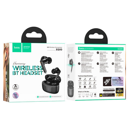 Bluetooth Handsfree Bluetooth HOCO EQ10, TWS, Black 
