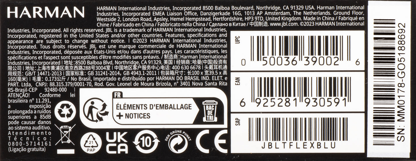 JBL Tune Flex Bluetooth Handsfree, TWS, ANC, Blue JBLTFLEXBLU