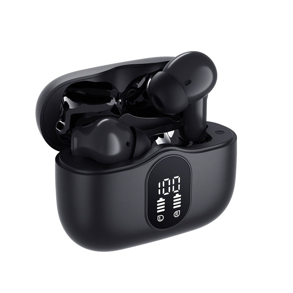 Handsfree Bluetooth Techsuit CW3 WaveBeat 100, TWS, ANC, Black
