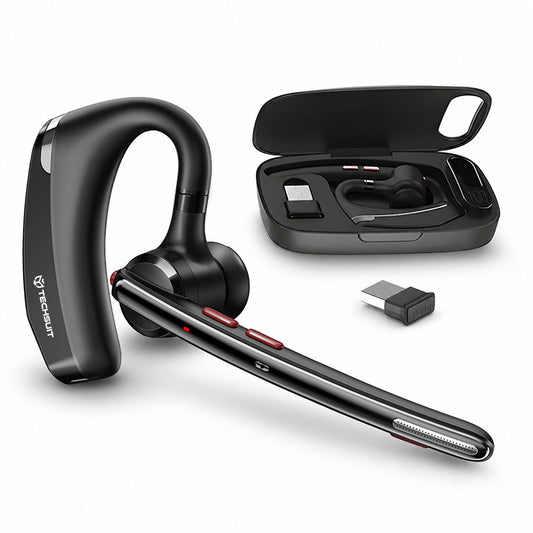 Techsuit SoundForce Pro G10 Bluetooth Call Center Headset, A2DP, Black