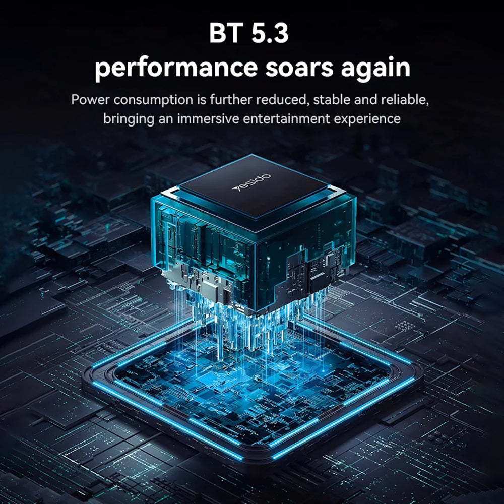 Handsfree Bluetooth Yesido EP08, A2DP, ANC, Black