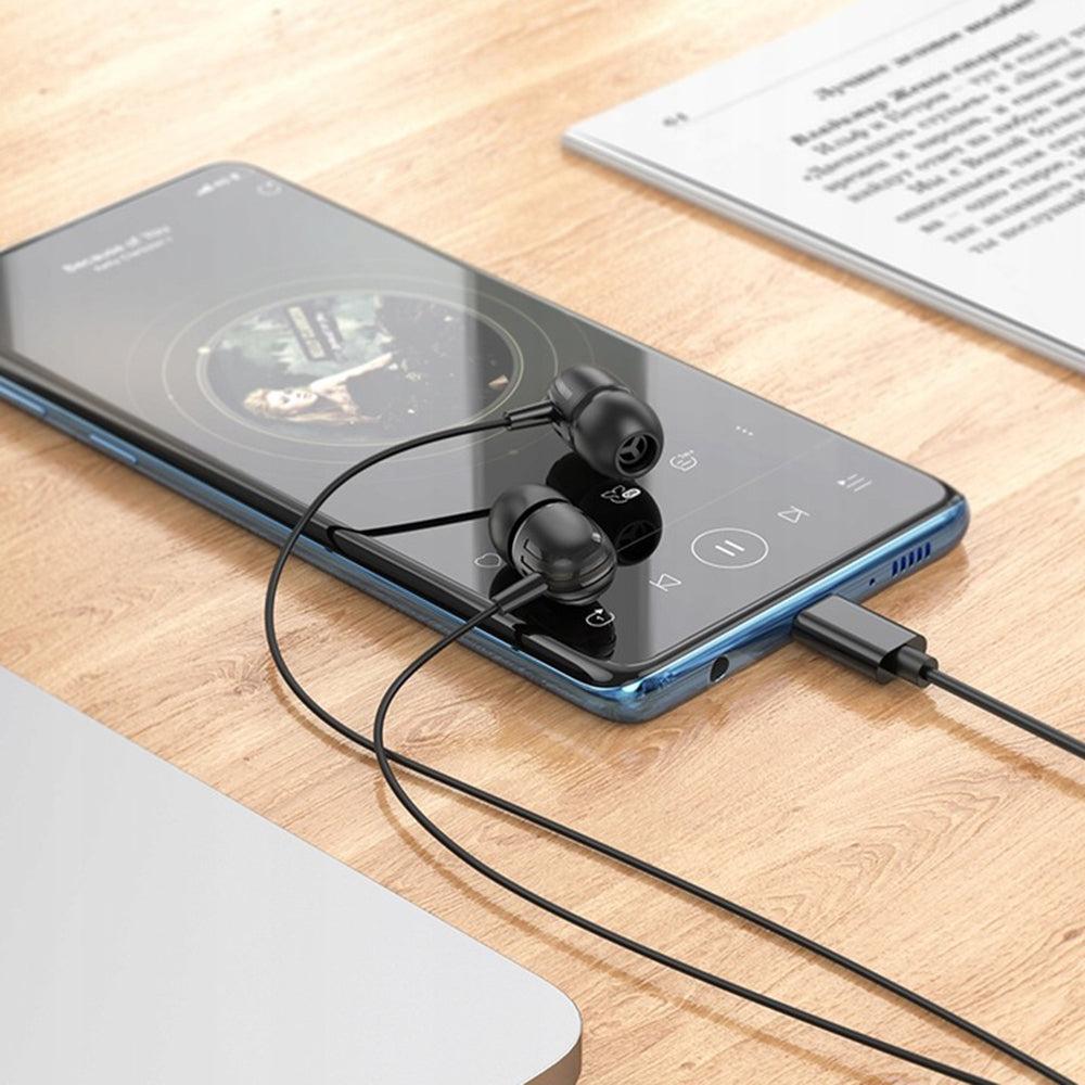Handsfree USB-C Borofone BM77 Delicious, Black