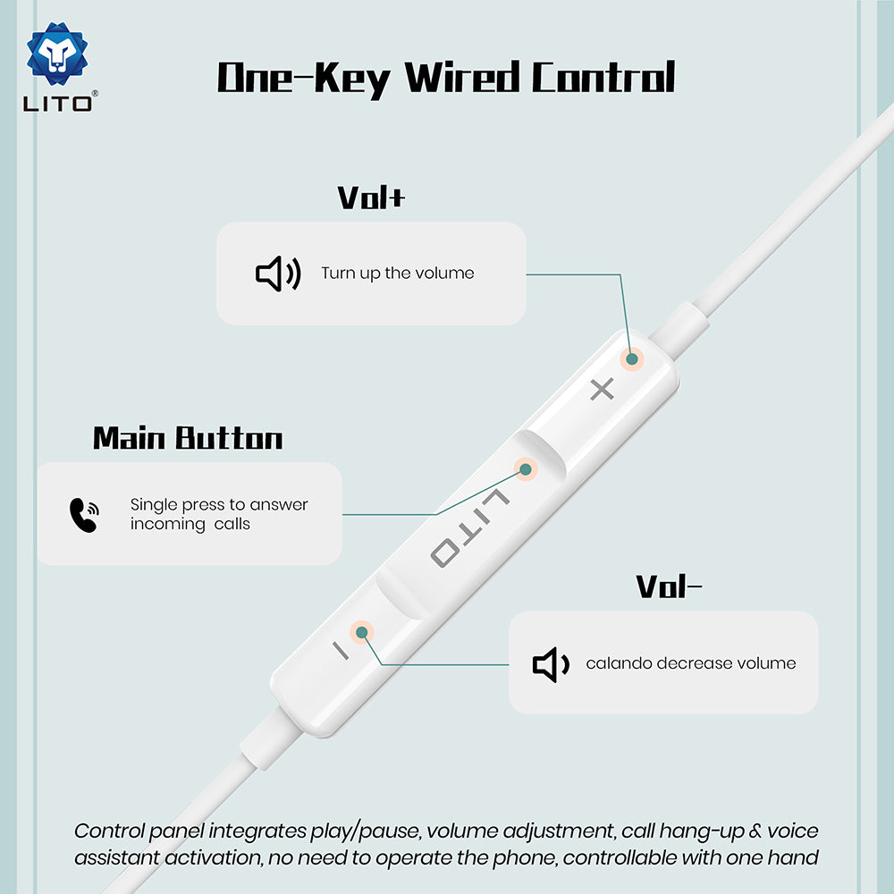 Handsfree USB-C Lito LF01T, White