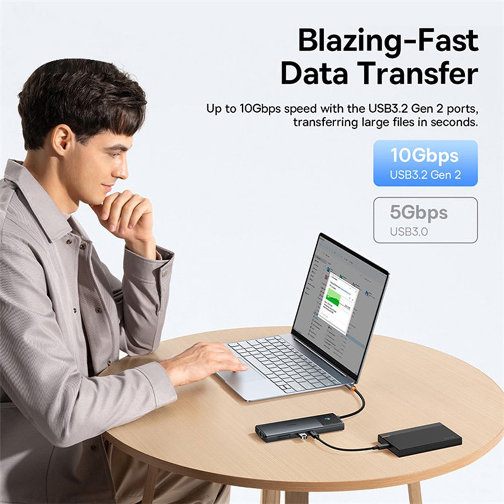 Baseus Gleam II USB-C Hub, 10in1, Black B00061800123-00