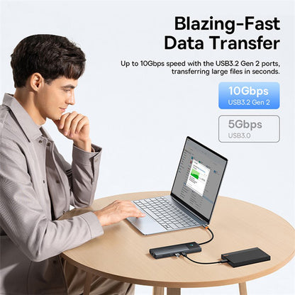 Baseus Gleam II USB-C Hub, 10in1, Black B00061800123-00