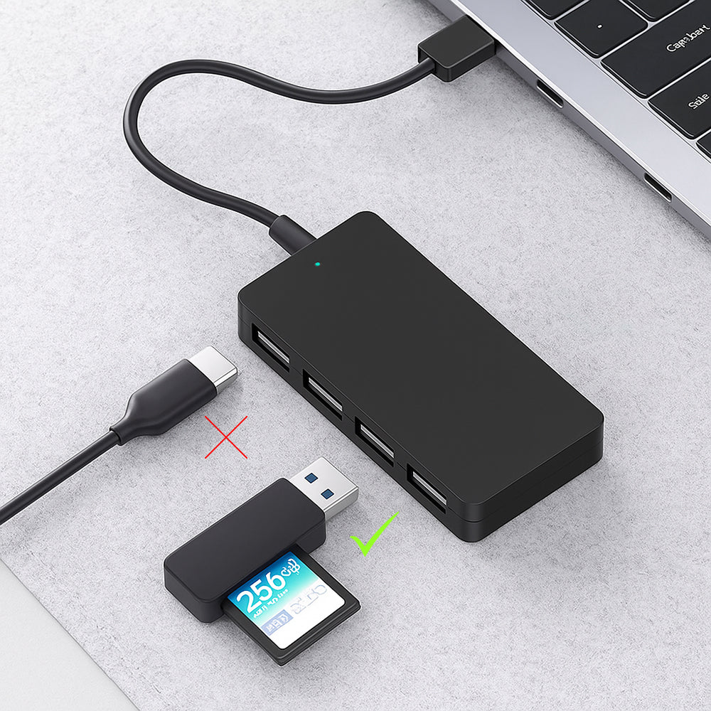 USB-C Techsuit H16 QuantumNode Hub, 4in1, Black