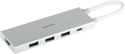 Xiaomi USB-C Hub, 3 x USB-A 3.0 - 1 x USB-C - 1 x HDMI, White BHR8804GL