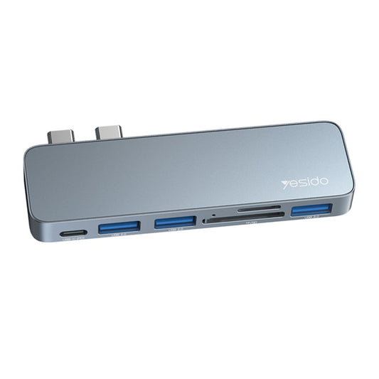 Yesido HB10 USB-C Hub for Apple MacBook Pro / Air, 6in1, Grey