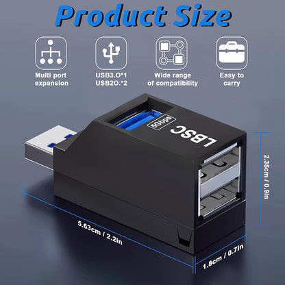 Techsuit H11 EchoLink USB Hub, 3in1, Black