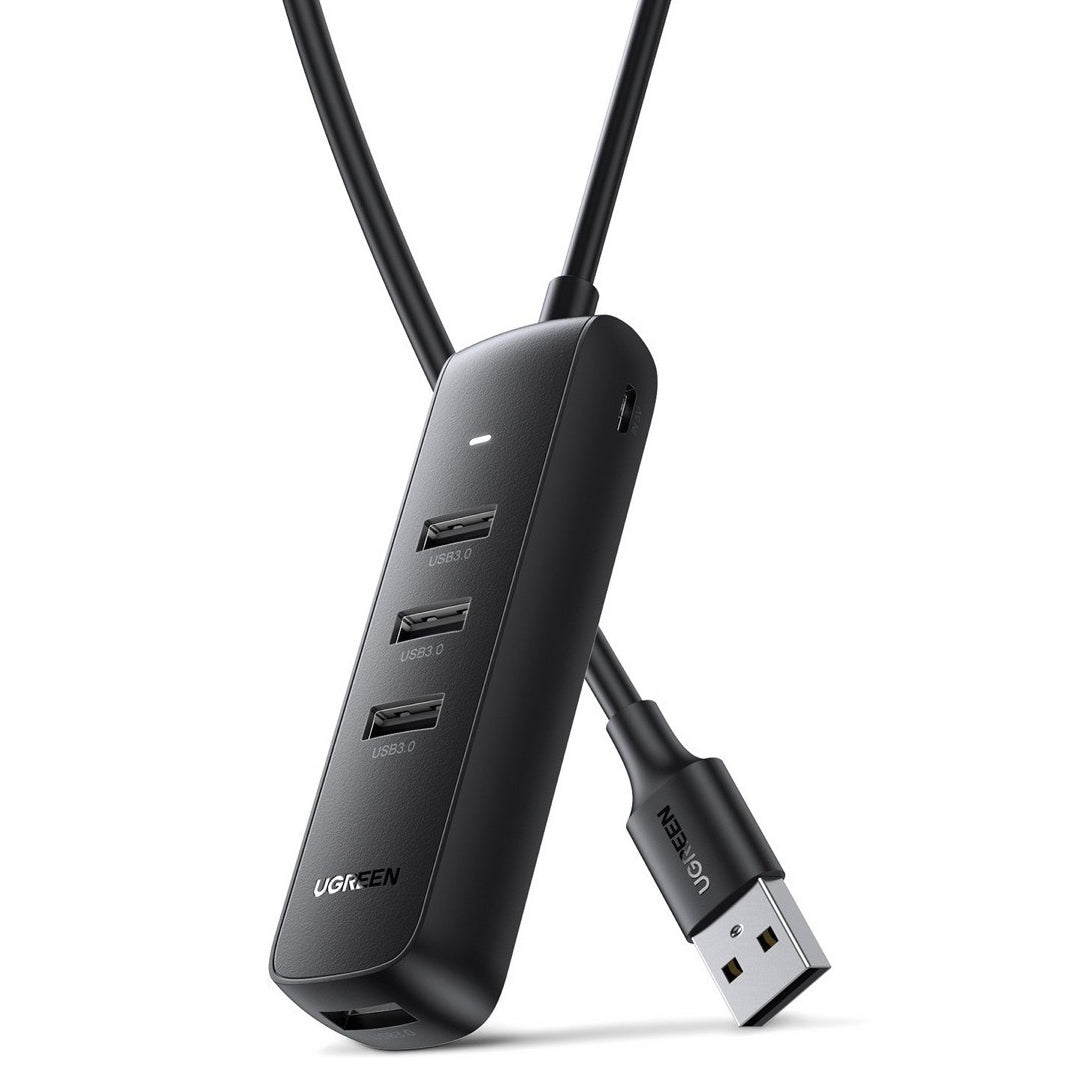 USB Hub UGREEN CM416, 4 x USB-A 3.0, 0.25m, Black