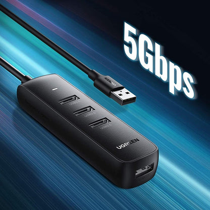 USB Hub UGREEN CM416, 4 x USB-A 3.0, 0.25m, Black