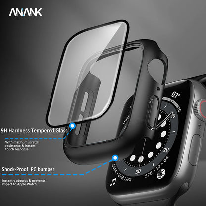 Anank Screen Guard Case for Apple Watch Series 7 41mm, Black