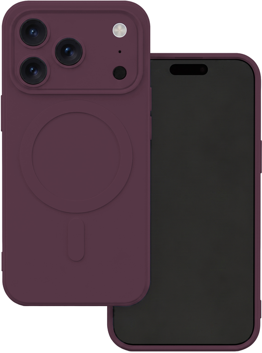 MagSafe Case for Apple iPhone 18 Pro / 17 Pro, OEM, Simple Color Mag, Burgundy