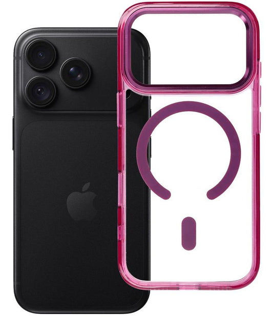 MagSafe Case for Apple iPhone 18 Pro / iPhone 17 Pro, OEM, Frame Clear Hybrid, Burgundy
