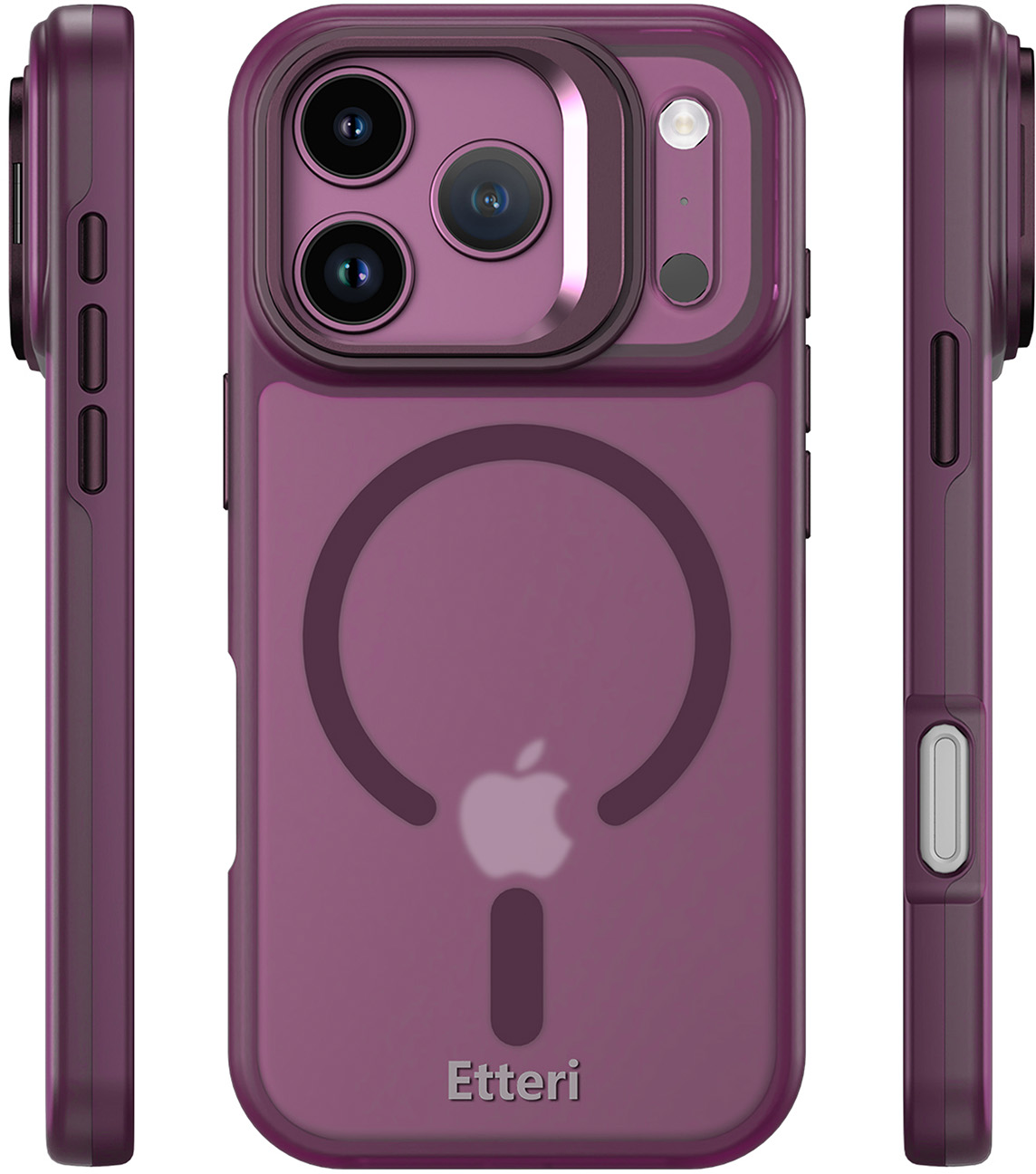 MagSafe Case for Apple iPhone 18 Pro / 17 Pro, Etteri, Morning Fog, Burgundy