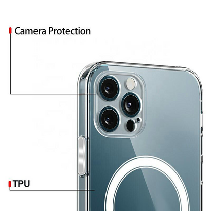 MagSafe Case for Apple iPhone 16 Pro Max, OEM, Clear with Camera Protection, Transparent