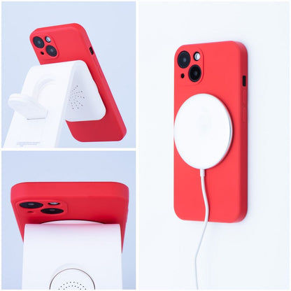 MagSafe Case for Apple iPhone 17e / 16e, OEM, Silicone Mag, Red