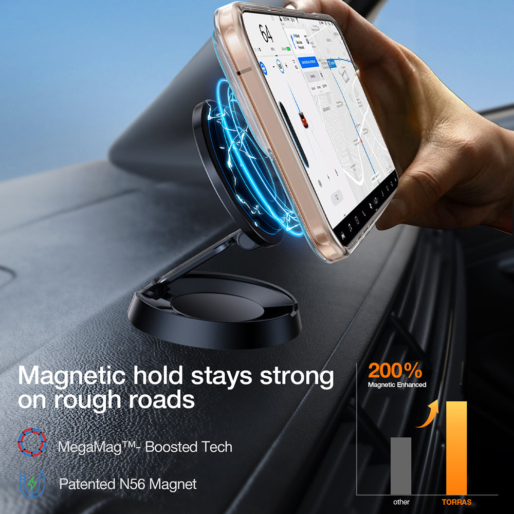 MagSafe Case for Apple iPhone 16 Pro Max, Torras, Pstand, Transparent