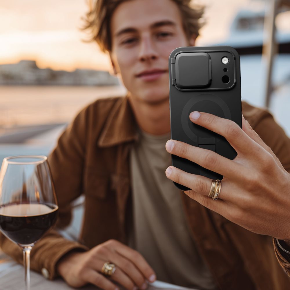 MagSafe Case for Apple iPhone 17 Pro, Tech-Protect, Kevlar Aura, Black