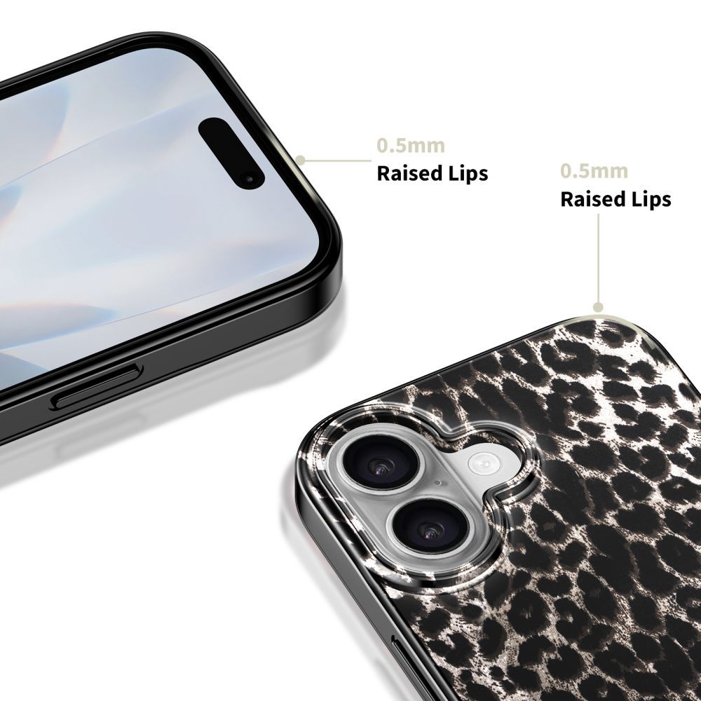 MagSafe Case for Apple iPhone 17, Tech-Protect, Lamano Leopard, Black