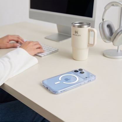 MagSafe Case for Apple iPhone 18 Pro / 17 Pro, Tech-Protect, Flexair Hybrid, Transparent