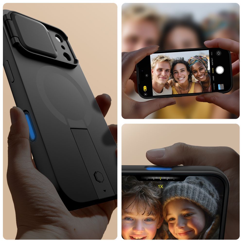 MagSafe Case for Apple iPhone 17 Pro, Tech-Protect, Kevlar Aura, Black