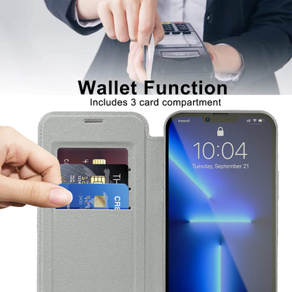 MagSafe Case for Apple iPhone 13 Pro Max, Techsuit, SmartMag Book, Gray