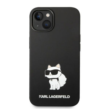 MagSafe Case for Apple iPhone 14 Plus, Karl Lagerfeld, Choupette Silicone, Black