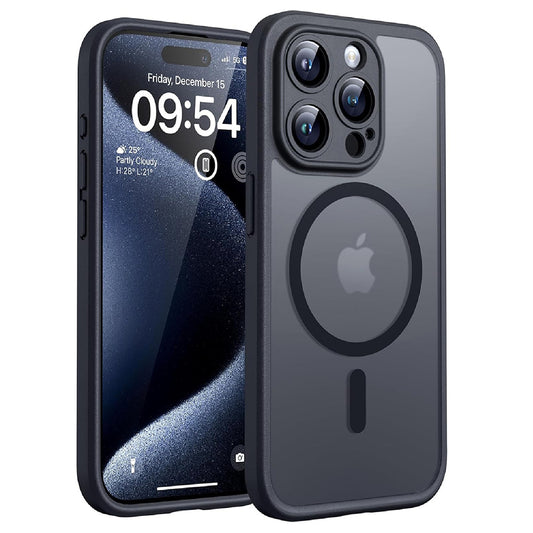 MagSafe Case for Apple iPhone 14 Pro Max, Techsuit, PureFrost, Satin Black