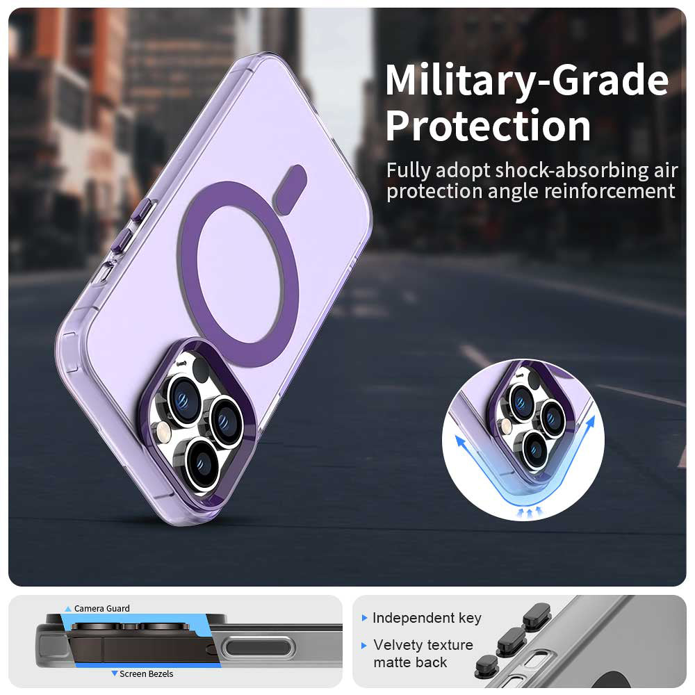 MagSafe Case for Apple iPhone 14 Pro, Techsuit, CandyCase, Purple
