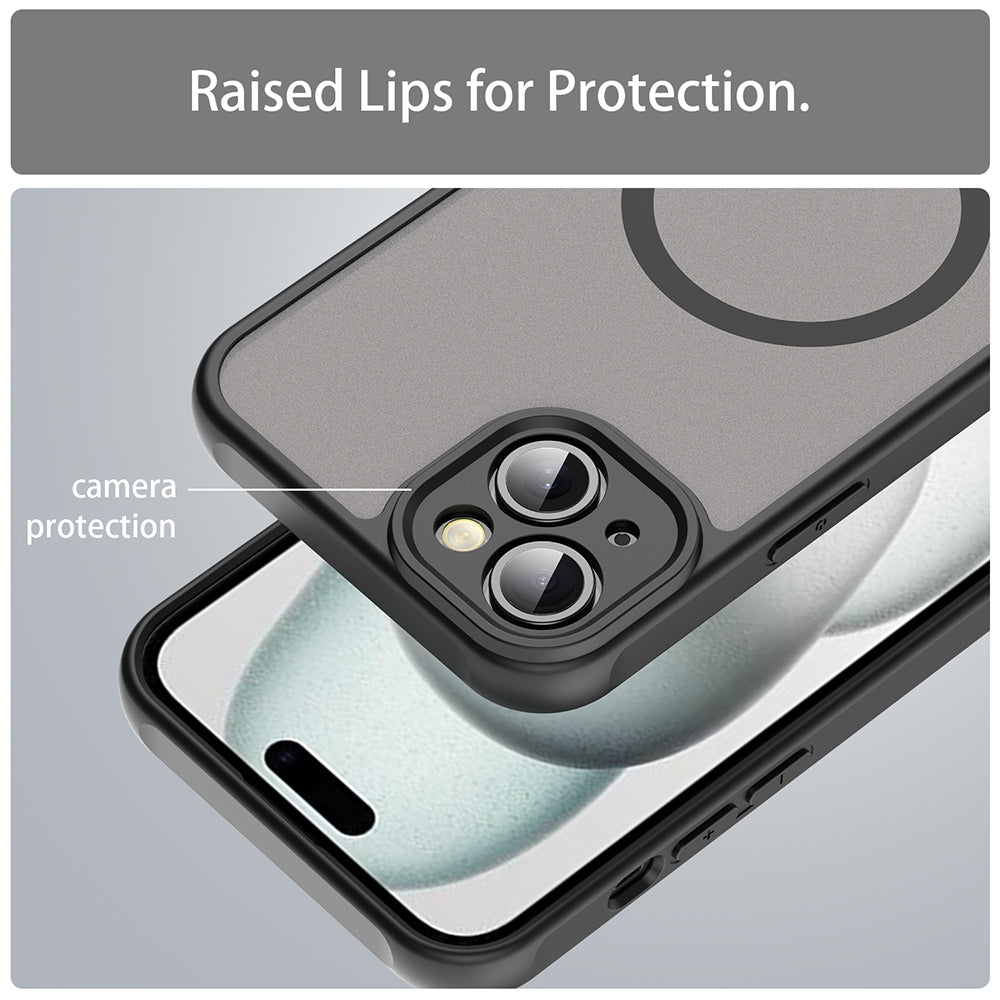 MagSafe Case for Apple iPhone 14, Techsuit, HaloFrost II, Black
