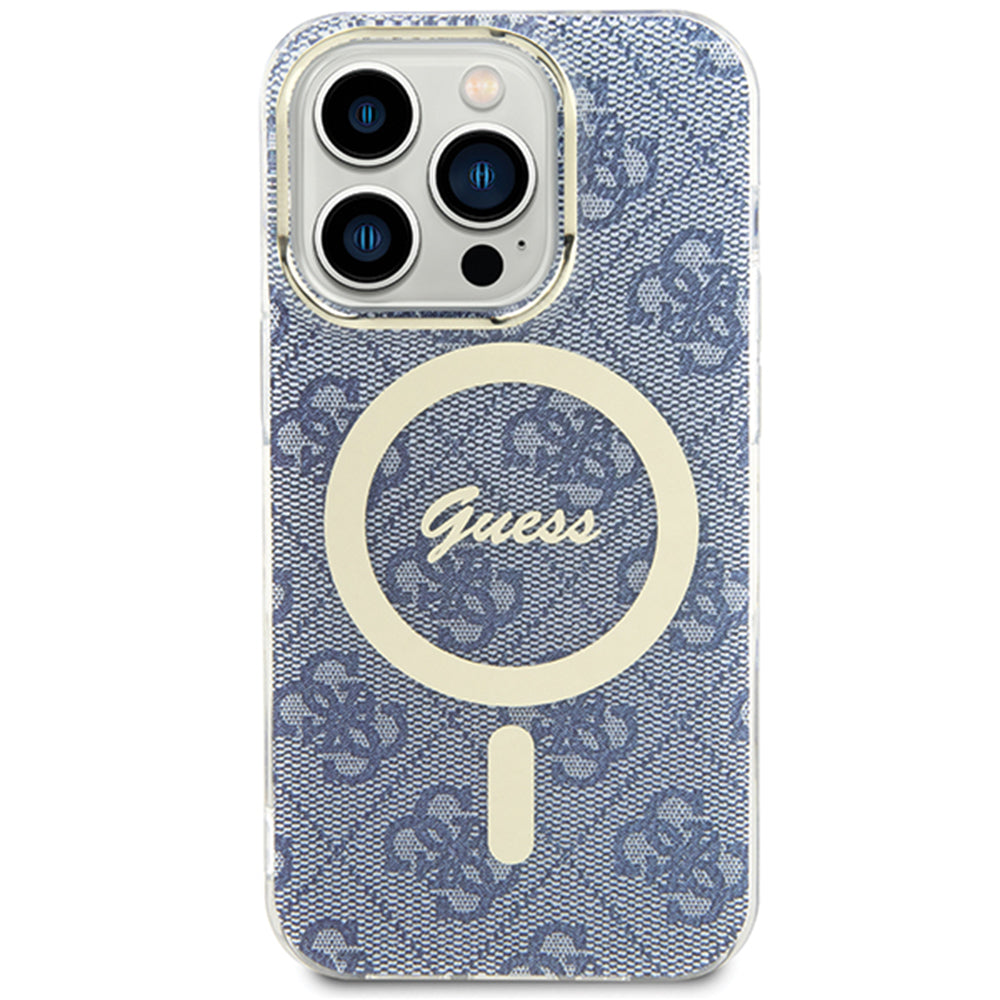 MagSafe Case for Apple iPhone 15, Guess, IML 4G, Blue