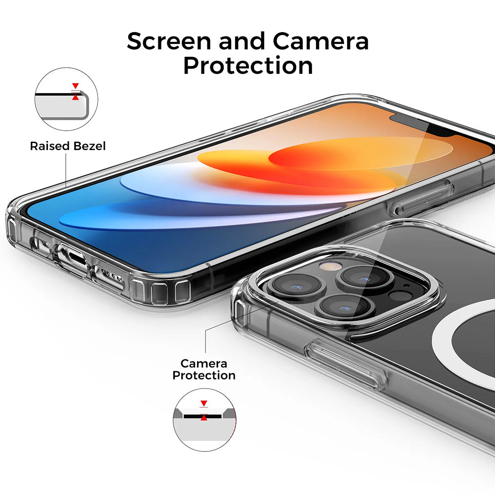 MagSafe Case for Apple iPhone 15 Plus, Techsuit, Pro, Transparent