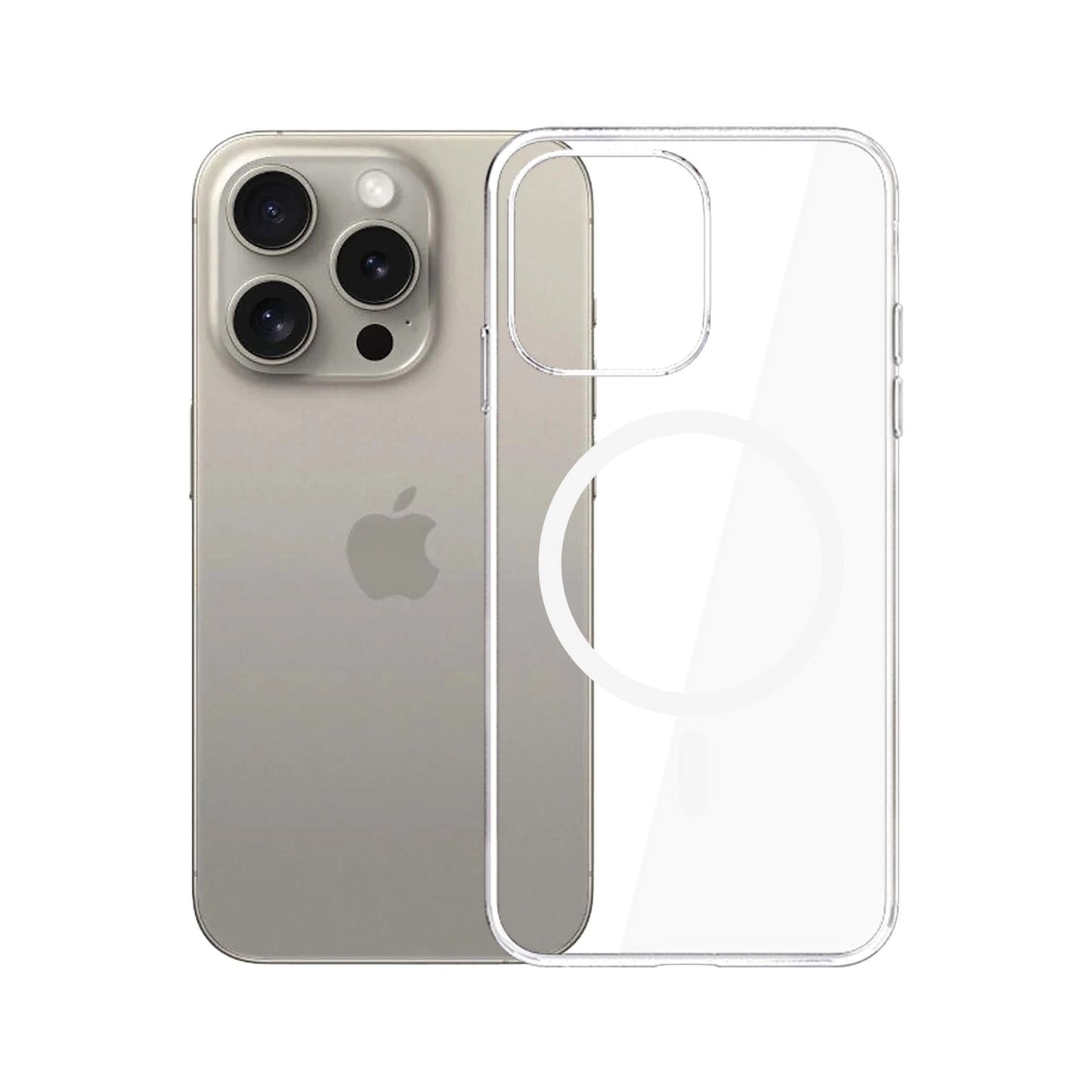 MagSafe Case for Apple iPhone 15 Pro Max, 3MK, Clear MagCase, Transparent