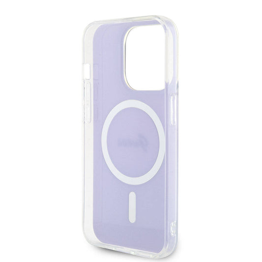MagSafe Case for Apple iPhone 15 Pro Max, Guess, IML Iridescent, Purple