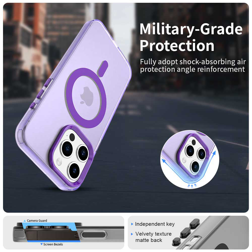 MagSafe Case for Apple iPhone 15 Pro Max, Techsuit, CandyCase, Purple