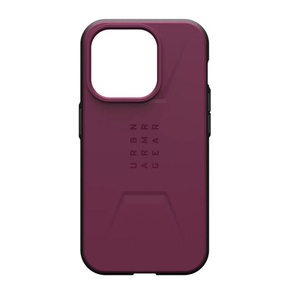 MagSafe Case for Apple iPhone 15 Pro, Urban Armor Gear, Civilian, Burgundy