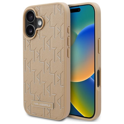 MagSafe Case for Apple iPhone 16, Karl Lagerfeld, Hot Stamp, Beige