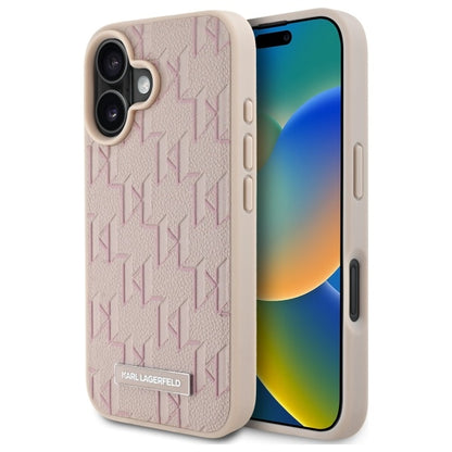 MagSafe Case for Apple iPhone 16, Karl Lagerfeld, Hot Stamp, Pink