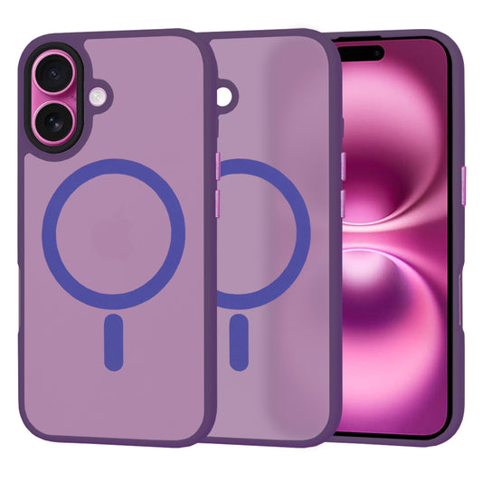 MagSafe Case for Apple iPhone 16 Plus, Techsuit, HaloFrost, Dark Purple