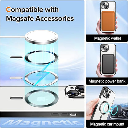 MagSafe Case for Apple iPhone 16 Plus, Techsuit, Luxury Crystal, Pink