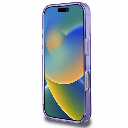 MagSafe Case for Apple iPhone 16 Pro, Guess, IML Flowers Wreath, Purple