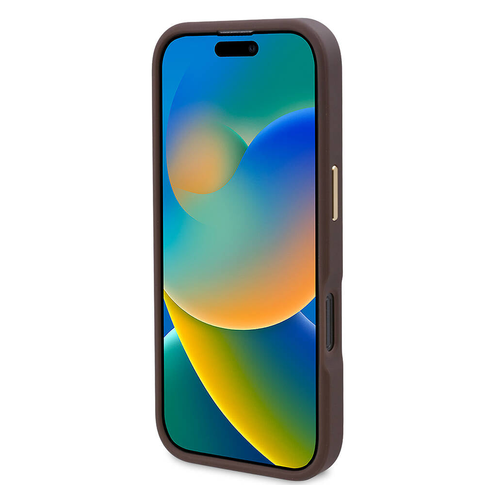 MagSafe Case for Apple iPhone 16 Pro Max, Guess, 4G Logo Plate, Blue