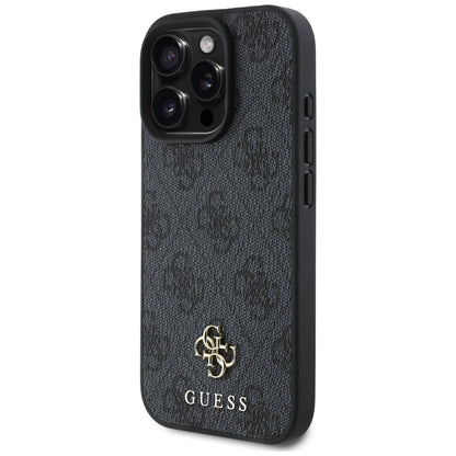 MagSafe Case for Apple iPhone 16 Pro Max, Guess, 4G Small and Classic Logo, Black