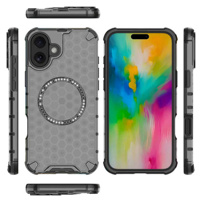 MagSafe Case for Apple iPhone 16, Techsuit, HoneyComb Shield, White
