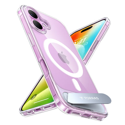 MagSafe Case for Apple iPhone 16, Torras, Pstand, Transparent