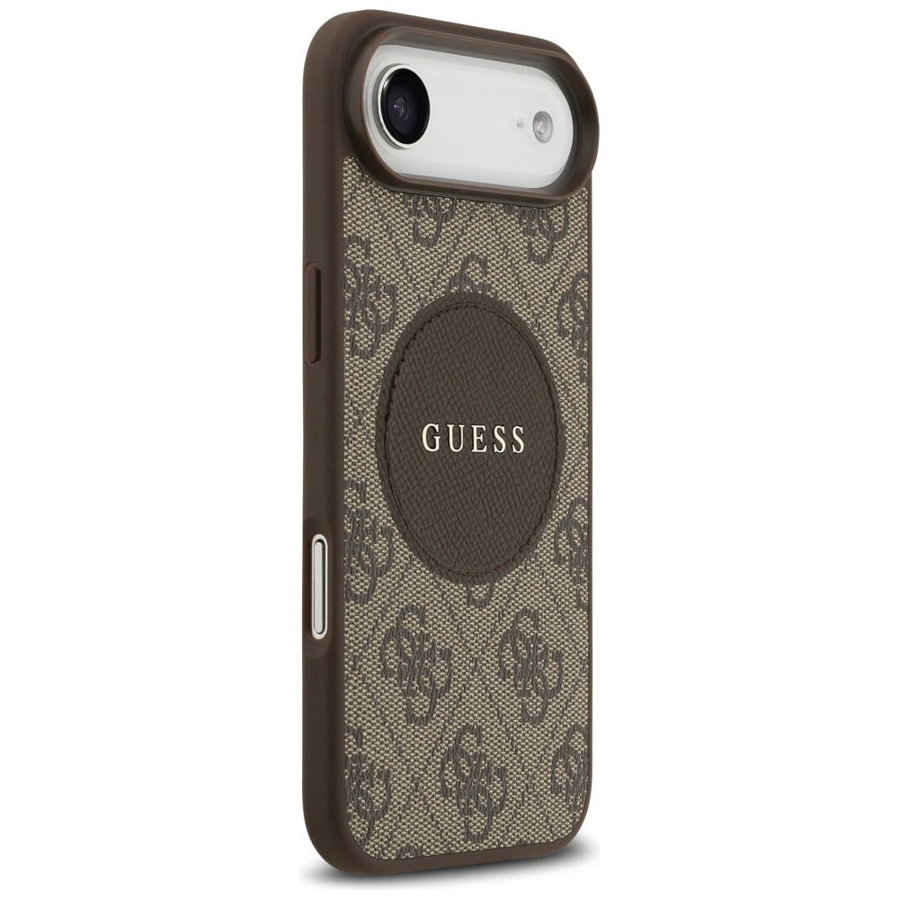 MagSafe Case for Apple iPhone 17 Air, Guess, 4G Circle Classic Logo, Brown